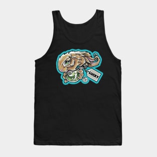 Lucky Rabbit - Aqua Outlined Version Tank Top